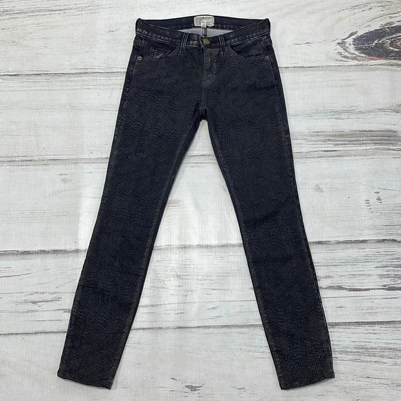 Current/Elliot Jeans Harlem Coated True Eighties Skinny Denim Black 26 or 0 - Picture 3 of 12